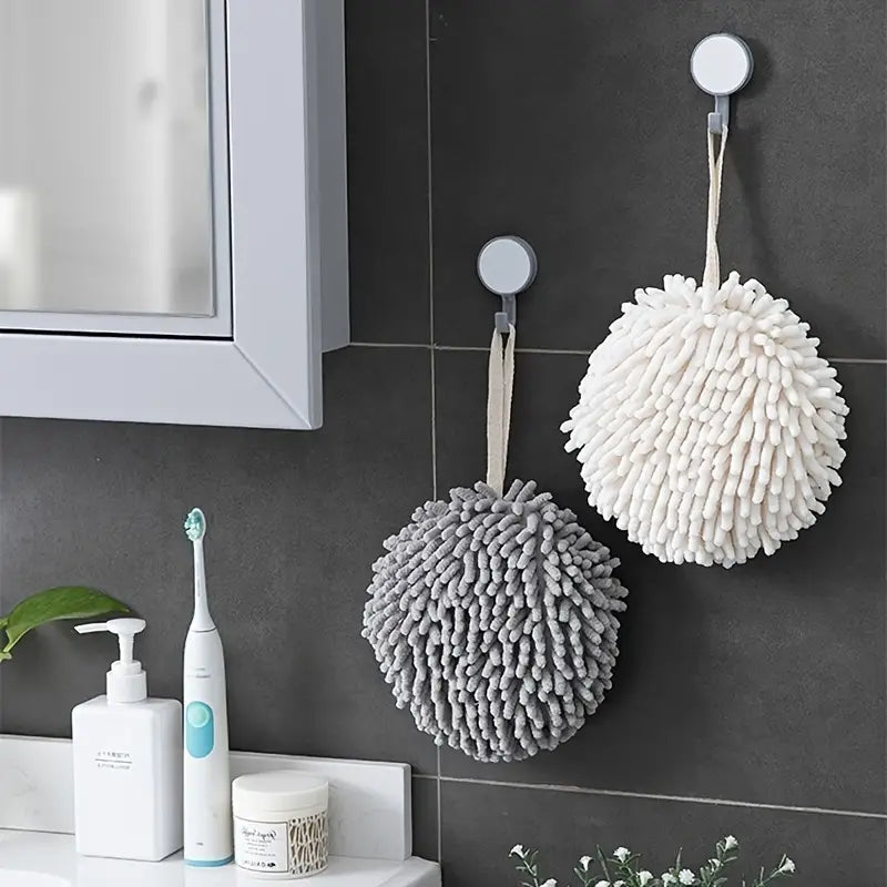 Cute Chenille Hanging Hand Towel for Kitchen & Bathroom