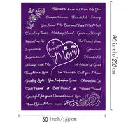 I Love You Mom Microfiber Print Blanket (1pc)